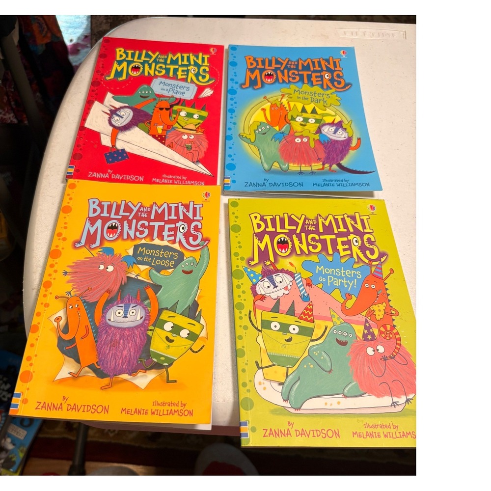 Usborne Billy and the Mini Monsters Kids 4-Book Set Multicolor Good Paperback